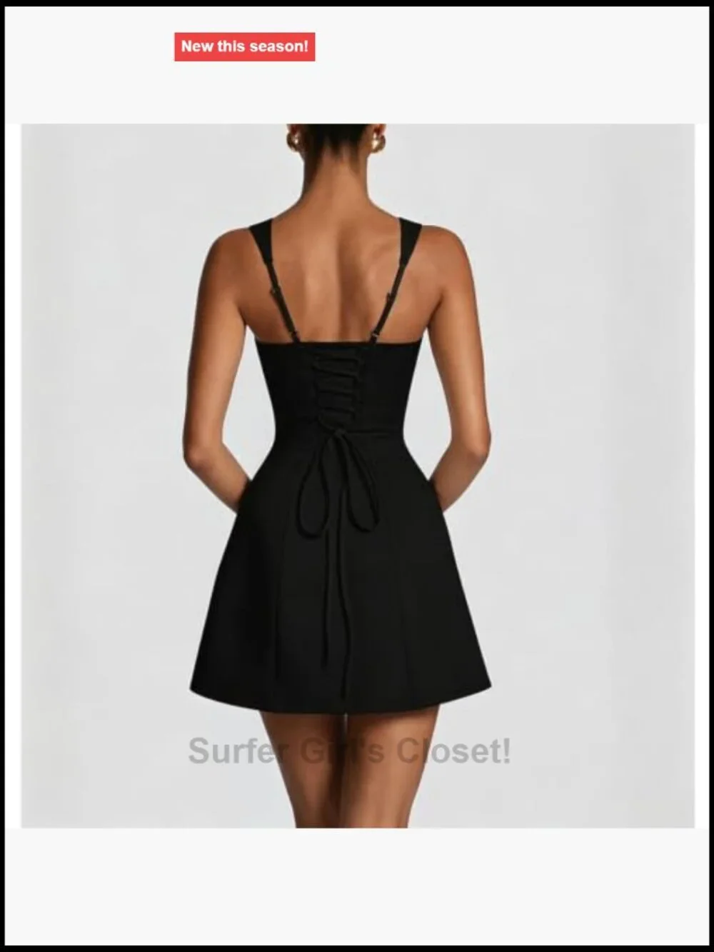 Corset Lace Up Back Square Neck A-Line Mini Dress Bachelorette Party